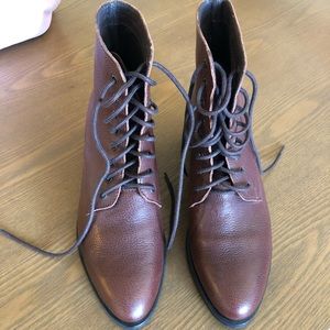 Jeffrey Campbell brown lace boots